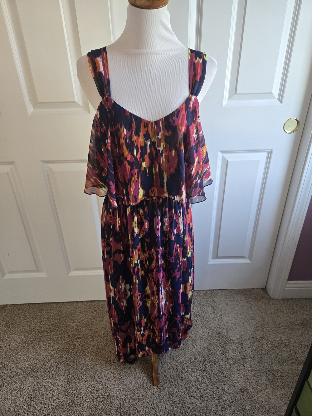 Black Rainn Navy Dress with Multicolor Accent - Medium